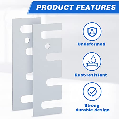 Ferraycle Door Hinge Shims Bulk 16 Gauge Stainless Steel Hinge Spacer with Coated Finish 4-1/2" x 1-5/8" Metal Door Hole Filler Plates for Repair Kit(10 Pack)