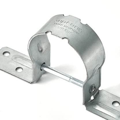 2-3/8" Fence Bracket,50Pcs Galvanized Pipe Grip Tie for Metal Posts - size: 50pcs