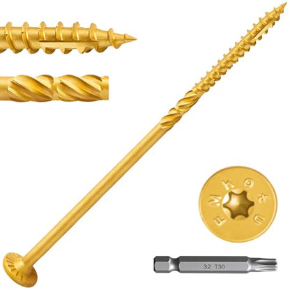 #14 x 10 Inch Wood Structural Lag Screws - size: #14 x10"