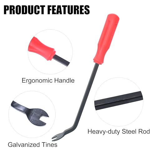 Upholstery Staple Remover, Construction Staple Remover Tool - color: Red