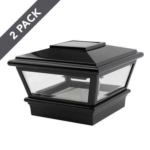 Deckorators Solar Post Cap, Black VersaCap (2-Pack)