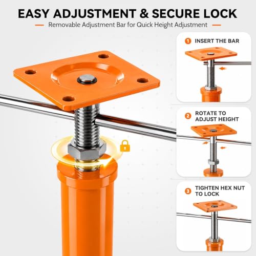 4 Pack House Floor Jack,11"–16" Adjustable Range,18000 lbs Load Capacity - size: 11“-16”