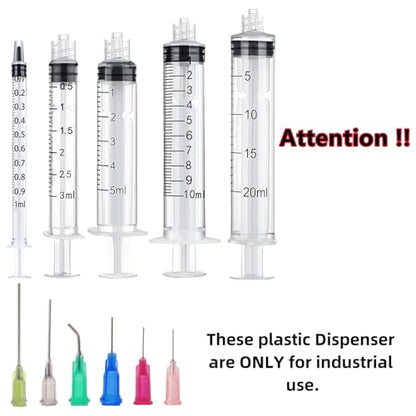30 Pack 1ml, 3ml, 5ml, 10ml, 20ml Glue Dispenser with Accessories and Caps - size: 30 Count (Pack of 1)