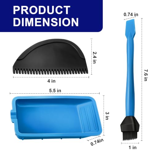 Wood Silicone Glue Applicator Kit, Glue Brush, Glue Tray & Glue Spreader