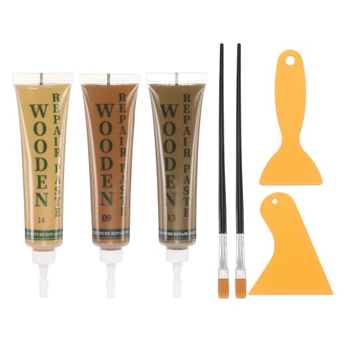 uxcell Wood Repair Kit 3 Color 0.88oz Wood Fillers Furniture Repair Kit - color: Yellow Sandalwood, Light Walnut, Natural Wood