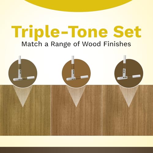 Trade Secret Trio Wood Touch-Up Markers, Furniture Scratch Repair - color: Medium Tones