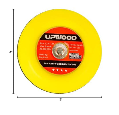 8 pcs 3 inch 5/16"-24 Thread Hook and Loop Backing Pad for Mini Air Sander Polisher - color: Hook and Loop, size: 3 inch 5/16"-24 Thread