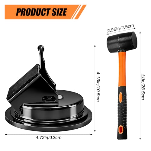 Heavy Duty Gap Fixer Tool for Laminate Flooring - Laminate Floor Gap Repair Tool with Heavy-Duty Floor Suction Cup and Rubber Hammer,for Laminate and Vinyl Flooring