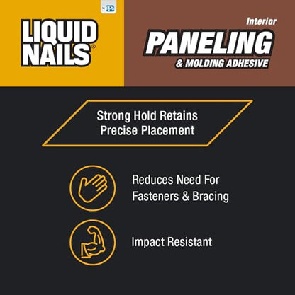 Liquid Nails 10 oz Paneling & Molding Construction Adhesive - size: 10 Ounce, style: Paneling & Molding