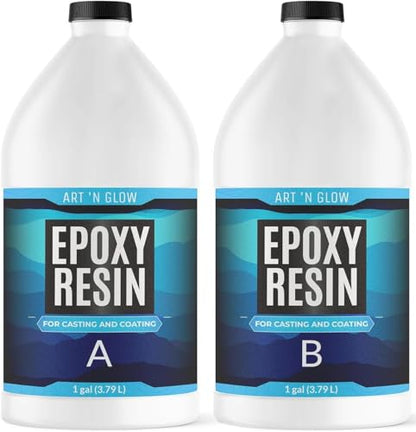 Crystal Clear Epoxy Resin 2 Gallon - Food Safe, UV Resistant, Bubble Free - size: 2 Gallon