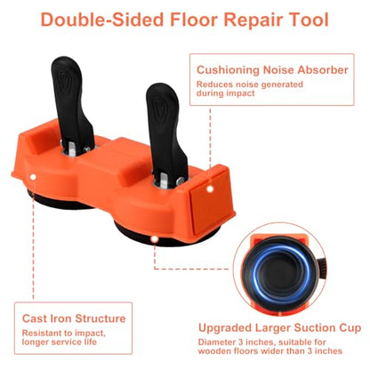 Floor Gap Fixer Tool for Laminate Vinyl LVP Flooring, Dual Suction Cup