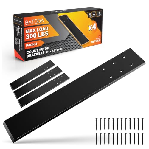 BATODA 14" Countertop Support Brackets (4PCS), Steel Knee Wall Support - size: 14 Inch