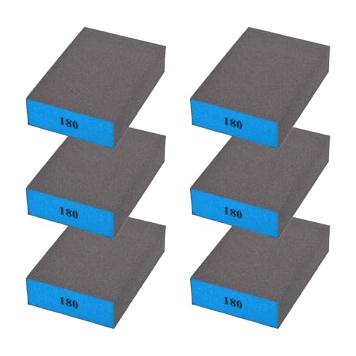 6Pcs 180Grit Sanding Sponges, Wet Dry Sanding Blocks - size: 180Grit