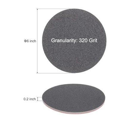 uxcell 10pcs 320 Grit Sanding Sponge 6 Inch Hook and Loop Sponge Sanding Disc for Orbital Sander, Wet/Dry Use Sponge Buffer for Car Wood Drywall Metal Furniture Polishing - size: 6 Inch, style: 320 Grit