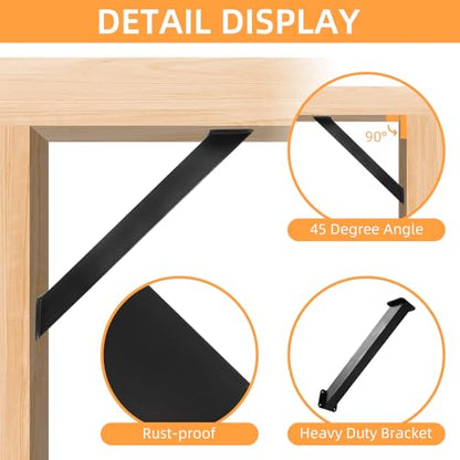 45 Degree Angle Support Bracket 45-Degree Angle Corner Braces Inside Joint Bracket for Post and Beam Wood Frame DIY Connector, 4 PC