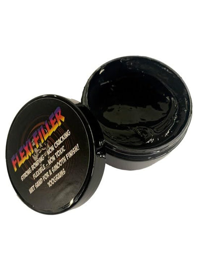 Flexi Paint Flexi Filler - Black, 100g (3.5 oz) | Flexible Crack & Seam Filler for Foam, Cosplay, Leather, Plastics | Smooth, Sandable, Paintable Surface | Ideal for Costume & Prop Making