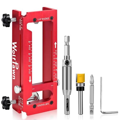 Door Hinge Jig,Aluminum Alloy Door Hinge Jig Kit for Router