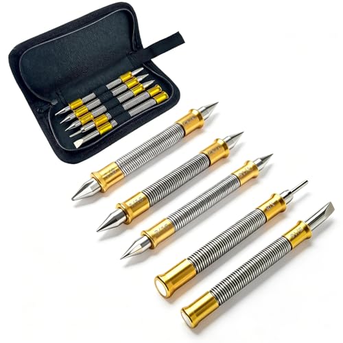 Glieskir 4-Piece Dual-Head Nail Setter, Hinge Pin Punch and Cold Chisel Set