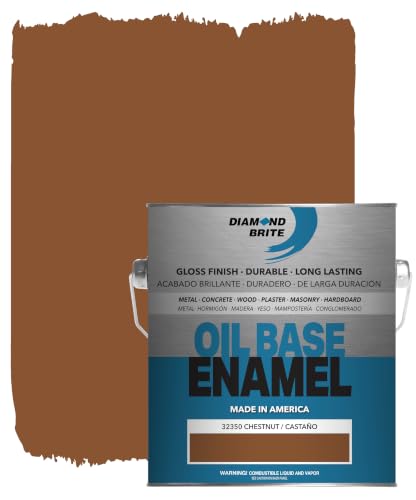 Diamond Brite Oil-Based Enamel Paint, Chestnut, 1 Gallon, 32350-1 - color: Chestnut, size: 128 Fl Oz (Pack of 1)