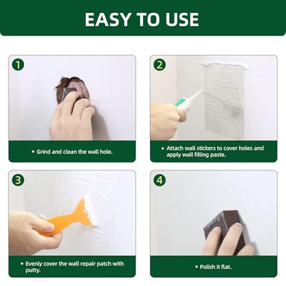 750g Wall Putty Hole Repair, Safe Wall Mending Agent with Nozzle - size: 3Pcs_750g