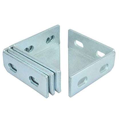 4 Pack 90 Degree Gusseted Fitting for 1-5/8" Strut Channel, Corner Bracket