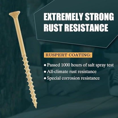 WELLOCKS #8 x 2 in Tan Deck Screws, 0.44 lbs Trial Size - size: #8×2", style: Trial size 0.44LBS