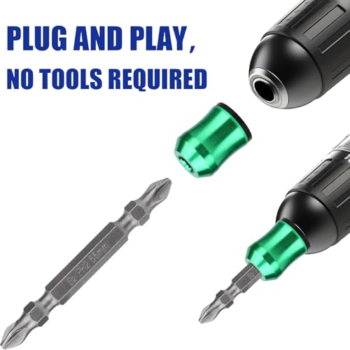 5pcs Strong Magnetic Screw Rings Double-Ended Slotted Cross Screwdriver Bit - style: Set 3