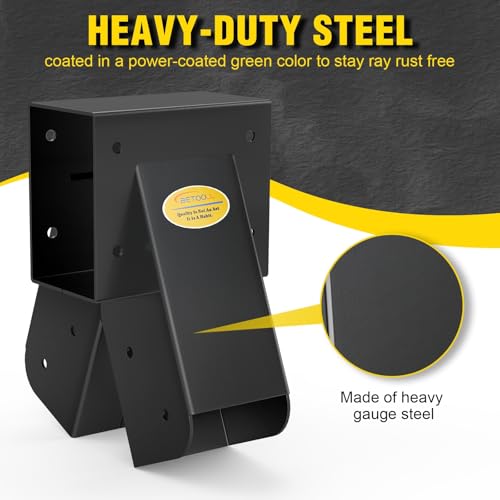 BETOOLL A-Frame 1pcs Bracket Swing Set Bracket for Heavy Duty Swing Set – Includes Mounting Hardware, Ideal for Indoor and Outdoor Playgrounds (1 Bracket-Black) - style: End Brackets(1Pcs-Black)