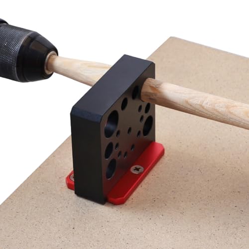 8 Pcs Dowel Maker Jig Kit, Imperial 5/16-3/4 inch Carbide Inserts Dowel Maker, 8 Holes Adjustable Dowel Cutter Plate, Aluminum Alloy Electric Drill Milling Dowel Round Rod Auxiliary Tool (8 Pcs)