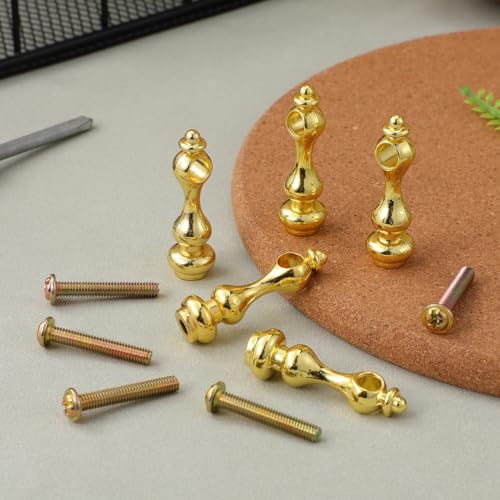 Toyvian Furniture Spindles M4 8 pcs Railing Baluster Connectors with Screws Gallery Rail Spindles for Mini Cabinet Wine Cabinet Serving Cart Diy Assembly