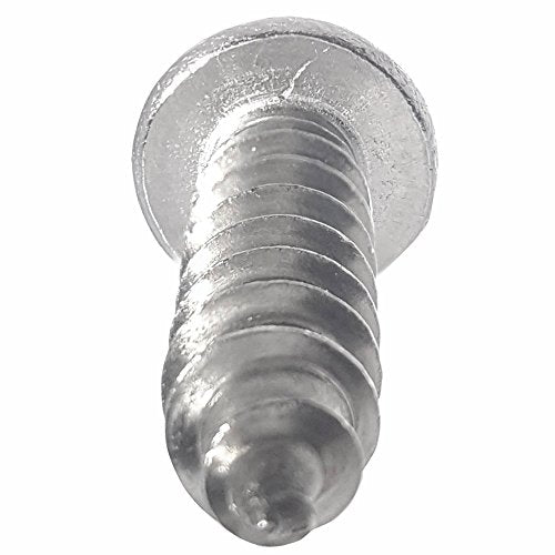 #10 x 1-1/4" Round Head Sheet Metal Screws, Phillips Drive, Stainless Steel 18-8, Full Thread, Bright Finish, Self-Tapping, Type A, Quantity 100 By Fastenere - size: #10 x 1-1/4"(100 PACK)