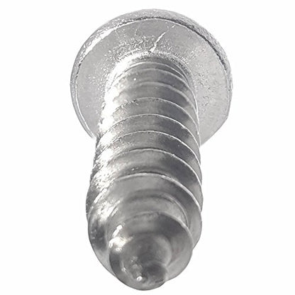 #10 x 1-1/4" Round Head Sheet Metal Screws, Phillips Drive, Stainless Steel 18-8, Full Thread, Bright Finish, Self-Tapping, Type A, Quantity 100 By Fastenere - size: #10 x 1-1/4"(100 PACK)