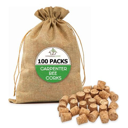 Donaldson Farms Carpenter Bee Corks, Hole Plugs for Bee Home, 100pcs, 1Pack - size: 100 PCS Corks
