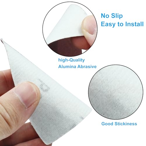 100 Pcs Triangle Sanding Pads, 80mm, 240 Grit - size: 240 Grit