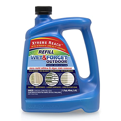 Wet & Forget Outdoor Cleaner & Stain Remover, Hose End Refill, 48oz - style: Hose End Refill 48 oz (Pack of 1)