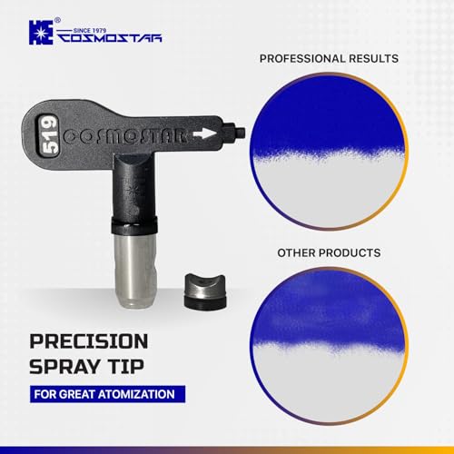 Cosmostar 415 Airless Paint Spray Tip Nozzle – Reversible, Easy Clean, Compatible with RAC IV & TRU415 Tip Guard - size: 415