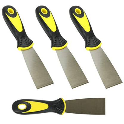 Harrier Hardware 4-Pack Soft Grip Putty Scraper 1.5" Flexible Blade