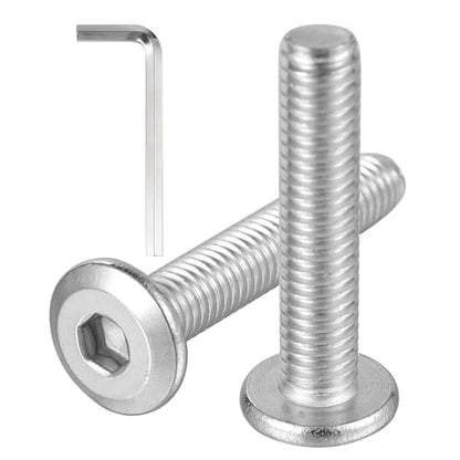 COCO Park M6-1.0 x 35mm Flat Head Socket Head Cap Screws with Hex Spanner Bolts Kit, 304 Stainless Steel 18-8, Full Thread Countersunk Bolts, 20pcs - size: M6-1.0 x 35mm