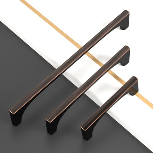 Asidrama 10 Pack 3 Inch(76mm) Oil Rubbed Bronze Cabinet pulls Kitchen Cabinet Handles, Cabinet Pulls Kitchen Cabinet Hardware for Cupboard Drawer Pulls 2321 - color: Oil Rubbed Bronze, size: 3" Hole Center, style: 10 Pack