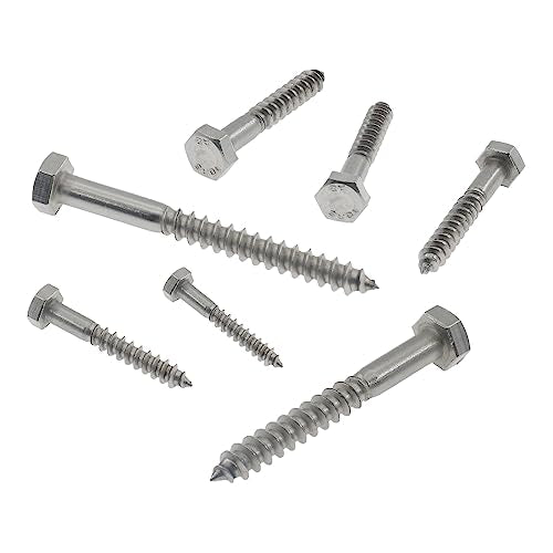 5/16"*3-1/2"304 Stainless Steel Hex Head Lag Screws,SAFYY Heavy Duty Lag Bolt Screws for Wood Hexagon Head Screws 25 Pack - size: M8*90 25 PCS