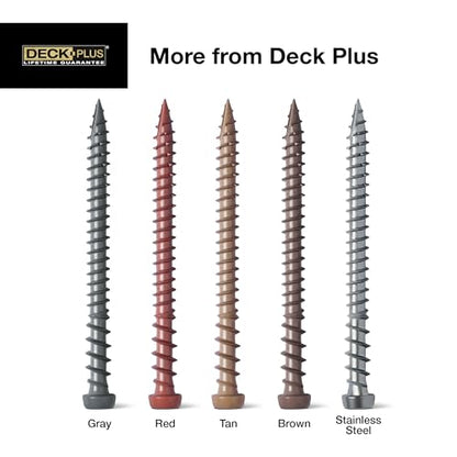Deck Plus Brown Star-Drive Composite Deck Screws #10 x 2-1/2", 75 Pk
