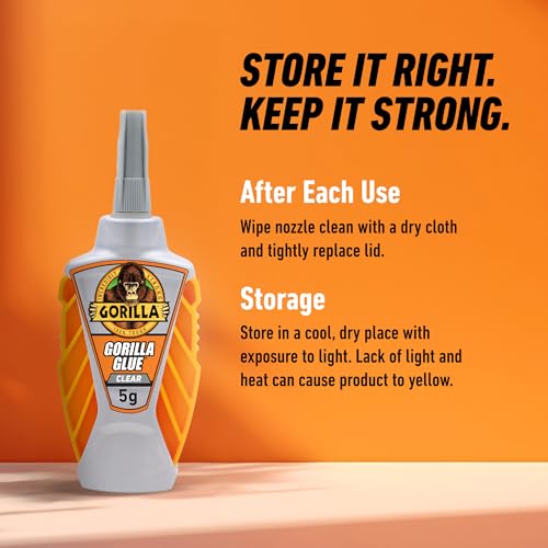 Gorilla Micro Precise Clear Glue, All Purpose, Polyurethane, 5g, 2-Pack - size: Micro Precise 5g, style: Micro Precise 2 Pack