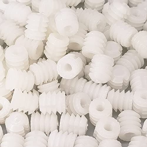 Plastic Dowel Plastic Hinge Dowel Inserts 0.34"x0.39" Cabinet Door Hinge Dowels 100 Pack - size: 0.34"x0.39"(8.7mmx10mm) Regular