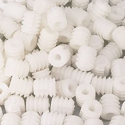 Plastic Dowel Plastic Hinge Dowel Inserts 0.34"x0.39" Cabinet Door Hinge Dowels 100 Pack - size: 0.34"x0.39"(8.7mmx10mm) Regular