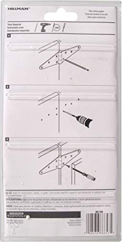 Hillman Galvanized Steel Heavy-Duty Strap Hinges for Gates, 6 in, 2 Pk