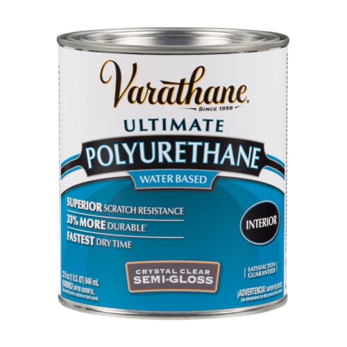Varathane Water-Based Ultimate Semi-Gloss Polyurethane - color: Semi-Gloss, size: Quart (Pack of 2)