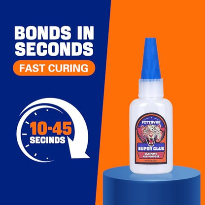 Super Glue Clear 30 g(1.06 oz.), Strong Fast Drying Waterproof Liquid Adhesive for Plastic, Metal, Wood, Rubber, Ceramic, Leather Repair,Rhinestone Jewelry, DIY Crafts Glue for the Office - style: Super Glue