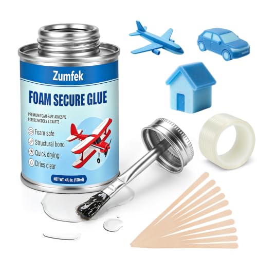 120ml Foam Glue, Craft Adhesive with Extra Applicator Sticks & Tape