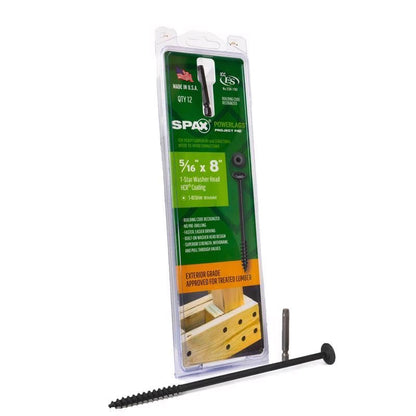 SPAX PowerLags 8 in. L Washer Head Construction Screws 12 pk - Case of: 5;5