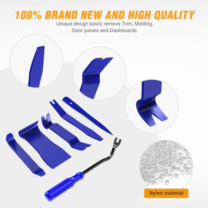 GOOACC 6PCS Auto Trim Removal Tool Kit Blue - color: Blue